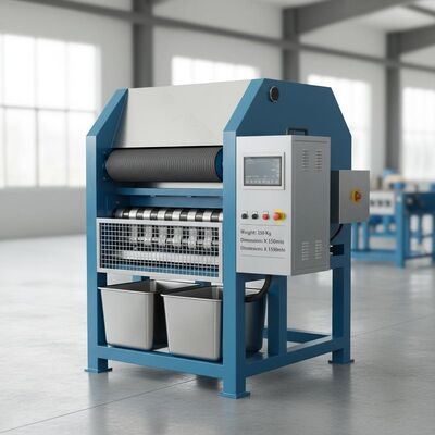 진동 주파수 70rpm 자력 선별 장비, 1200mm X 800mm X 1500mm 크기 및 150kg 무게로 재료 선별