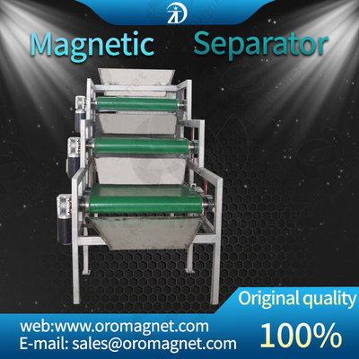 100 X 800 0.1 * 10mm 입자를 위한 3층 오버밴드 자기 분리 벨트 컨베이어