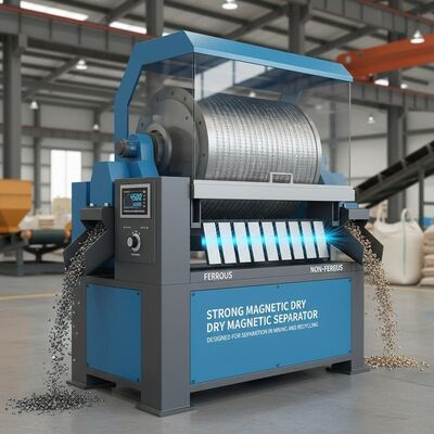 Strong Magnetic Dry Magnetic Separator Customizable Magnetic Field Intensity Designed for Separation in Mining and Recycling