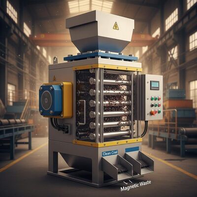 석탄 처리 및 재료 분리를 위한 배경 자기장 강도 10000-15000 가우스 자기 입자 추출기