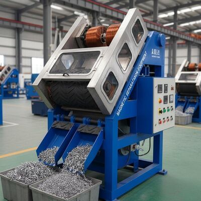 맞춤형 전압 전자석 분리기 자동 작동 철 금속 비금속 재료 분리 자기 분리 장비